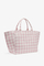 Bolso tote XXL con cuadros Vichy BLANCO ROSA